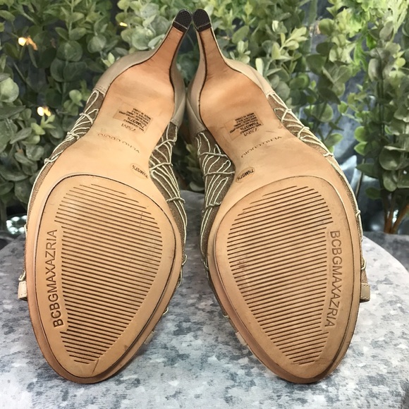 🌟BCBG Max Azria Gamma Dress 7.5M (EUR37.5) Soy Chai 4.5” Heels, 100% Leather🌟 - Picture 7 of 15